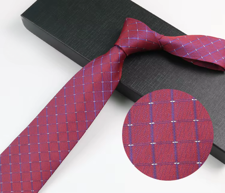 COR-1106 - Corbata Estampado Rojo 8cm