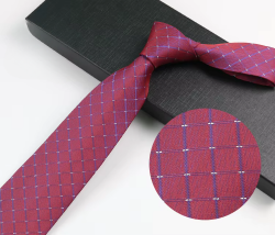 COR-1106 - Corbata Estampado Rojo 8cm