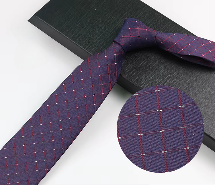 COR-1104 - Corbata Estampado Azul 8cm