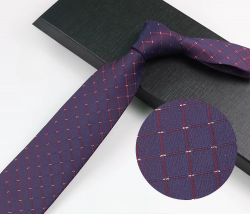 COR-1104 - Corbata Estampado Azul 8cm