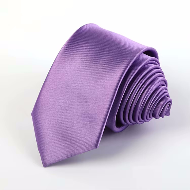 COR-0603 - Corbata Unicolor Lila Lisa 6cm