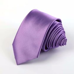 COR-0603 - Corbata Unicolor Lila Lisa 6cm
