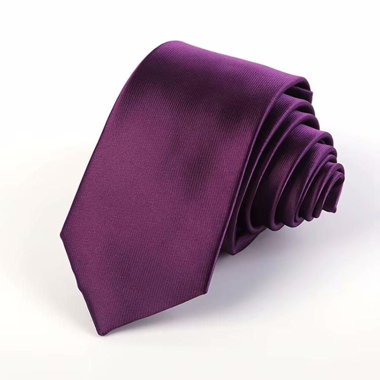 COR-0602 - Corbata Unicolor Morado Lisa 6cm