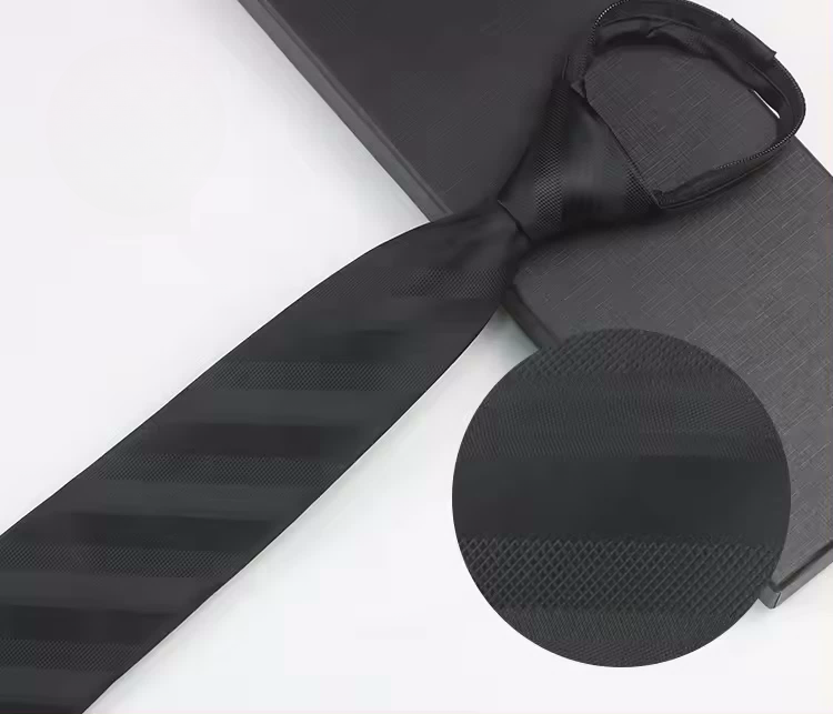 COR-0505 - Corbata Estampado Negro 6cm