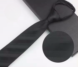 COR-0505 - Corbata Estampado Negro 6cm