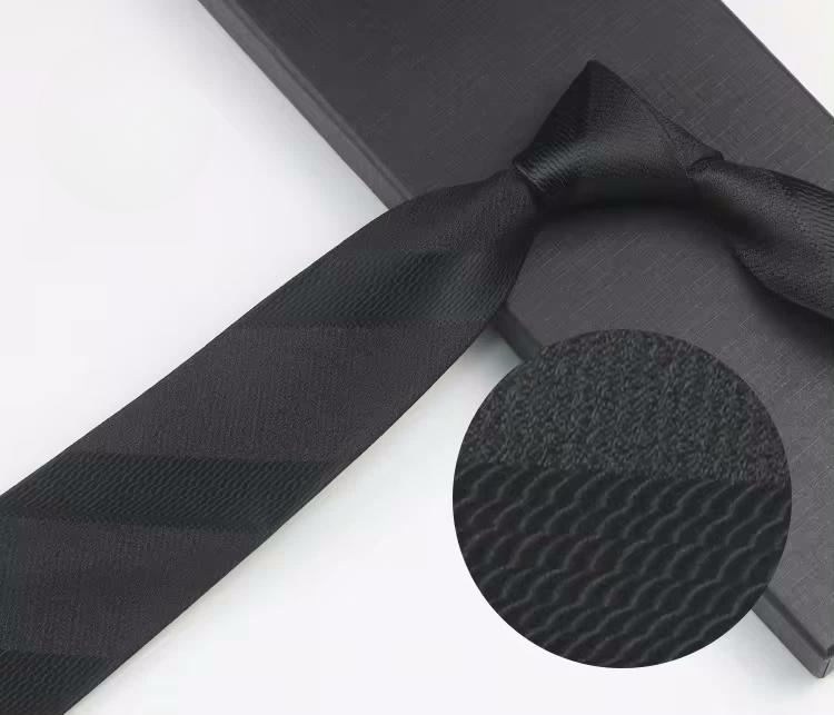 COR-0501 - Corbata Estampado Negro 6cm