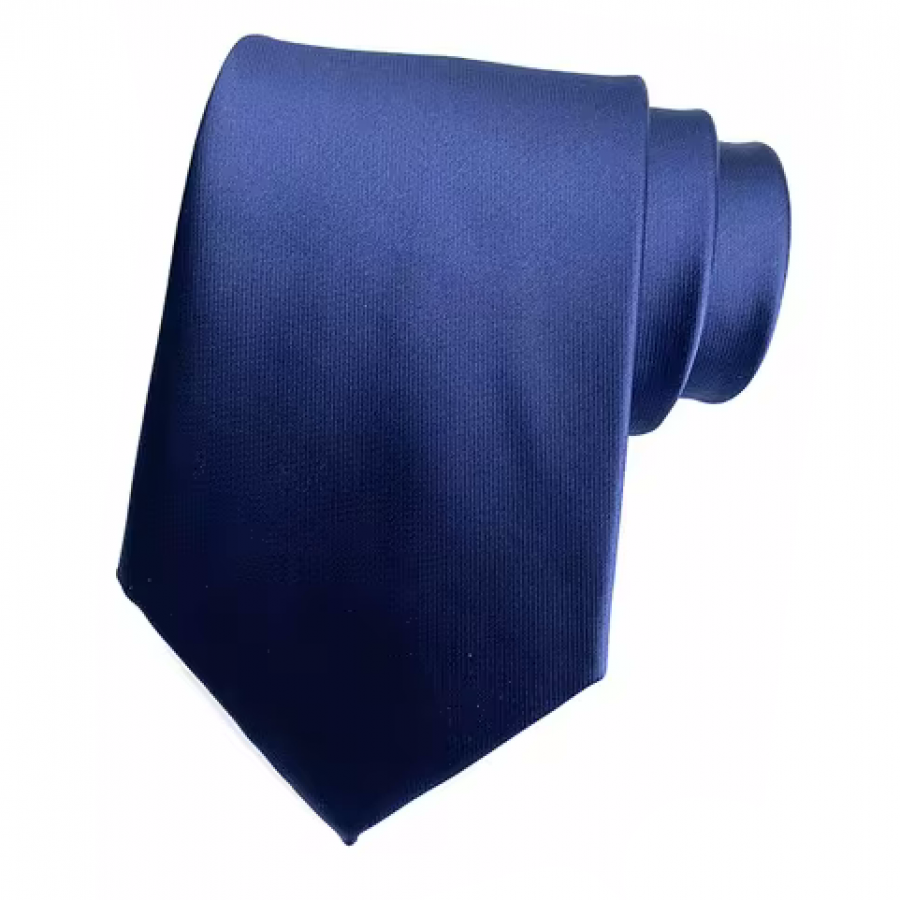 COR-0054 - Corbata Unicolor Azul Marino Lisa 8cm
