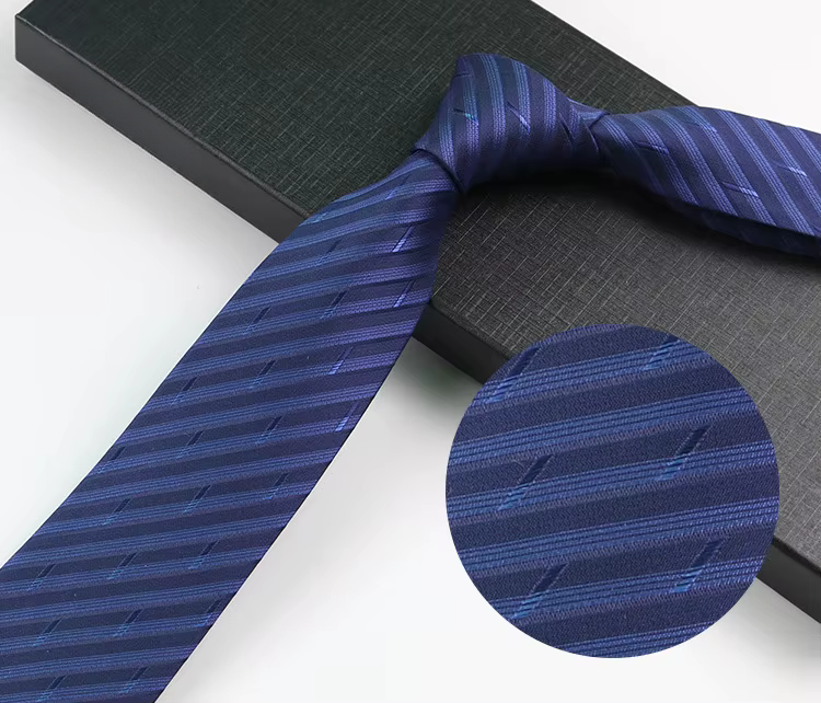 COR-1108 - Corbata Estampado Azul 8cm