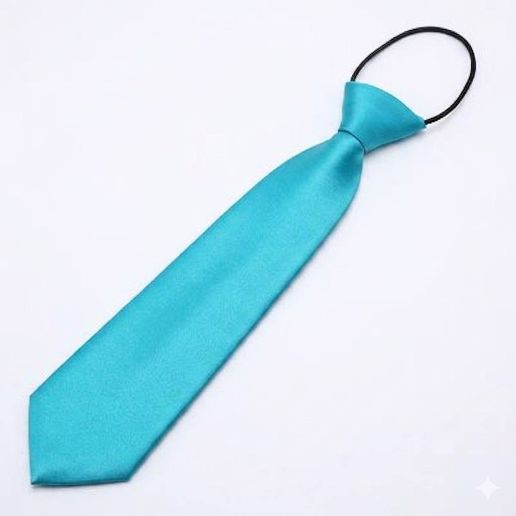 COR-2606 - Corbata Niño Turquesa 26cm